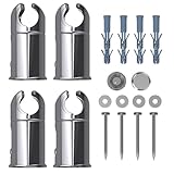 Clamp Brackets for Heated Towel Rail Radiators Flat & Curved (Chrome, 25mm Tube Width)