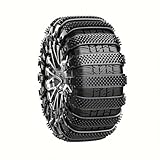 BINNXC Car Winter Anti Skid Snow Chains for Mercedes Benz SLK, Anti-skid Emergency Snow Tyre Chains, Winter Security Chains, Car Accessories,B-Black 10Pcs(Two tires)