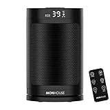 MONHOUSE Electric Heater - Energy Efficient PTC Ceramic, Silent Portable Heater with LED Display, Remote Control, Overheat Protection, Smart Thermostat, 1-12HR Timer - Ideal for Office, Home, Bedroom
