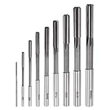 sourcing map Chucking Reamer Set Lathe Machine Reamer Straight Flute Milling Cutter High Speed Steel H8 Tolerance (2mm 3mm 4mm 5mm 6mm 7mm 8mm 9mm 10mm) 9pcs