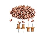50 Wood Push Pins - Heavy Duty, Rustproof, Perfect for School & Office Use - Pinboard, Bulletin Board, Map, Cork & Notice Board