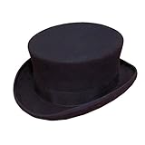 100% Wool Dressage Style Top Hat - Sz 58cm Black