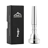 EastRock Trumpet Mouthpiece Silver Plated 5C, Bb Trumpet Mouthpiece Replacement Made of Brass for Beginners Professional Players (5C)