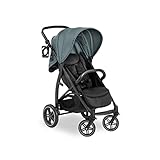 hauck Rapid 4D, Jungle Green - Pushchair with Rubber Wheels, Raincover & Cup Holder, Compact One-Hand Folding, Height-Adjustable, Fully Reclining from Birth up to 22 kg, UPF 50+