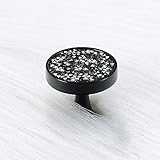 Tummy Tub Bar Pulls,Knobs,Bow Pull Handle，Furniture Handles Made of Zinc Alloy Marble Crystal Gold Handles Cabinet Dresser Drawer Handles Diameter 31 cm (10, Black) (Color : Black)