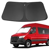 Windshield Sun Shade Foldable Sun Visor Protector Custom Fit 2007-2024 2025 Mercedes Benz Sprinter Freightliner Cargo Crew Passenger Motorhome Accessories