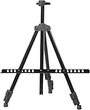 TRIXES Telescopic Easel Stand - 62 Inches Height - Adjustable Height with Portable Carrying Case - for Standing on Table and Floor - Professional and Amateur Artist Easel for Art Display & Drawing