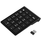 Wireless Numeric Keypad, 2.4GHz Portable Number Pad with USB Receiver, 22-Key Number Pad, for Laptop/Notebook, Desktop/PC Computer Compatible with Windows and OS X System(Black)