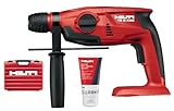 Hilti TE 2-A22 SDS Plus Cordless Rotary Hammer, for Drilling and Hammer Drilling into Concrete, Masonry and Stone, Tool and case only (2034358)