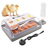 Svauoumu Automatic Incubator, Eggs Incubator for 20 Eggs, with Automatic Turning and Temperature Control, Digital LED Display Egg Incubator for Chickens, Ducks, Geese, Pigeons, Quails