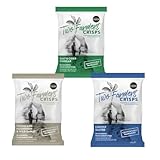 Two Farmers Crisps, Vegan Mixed Selection Box - Lightly Salted, Salt & Cider Vinegar, Woodland Mushroom & Wild Garlic, Gluten Free, 100% Compostable Bags, 24 x 40g