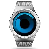 SINOBI Business Watches Men Fashion Original Design Watch Men Steel Mesh Men's Watch Clock Relogio Masculino Creative Wristwatch (S9807G-Black/Bule)