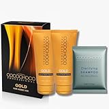 Cocochoco Professional Gold Keratin Kit In Box - Gold Keratin Hair Treatment (200 Ml) And Cleansing Shampoo (50 Ml) - Complex Keratin Treatment For Hair Straightening - For All Hair Types