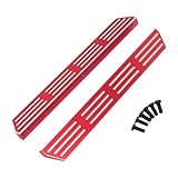 Metal Side Pedals for RC Car, Left And Right Pedal Set, Running Boards for H12Y H12Y+ 1/1 Scale Vehicles, Red
