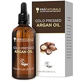 PraNaturals 100% Moroccan Pure Natural Argan Oil for Face & Body 100ml – Rich in Vitamin E for Healthy Skin, Hair & Nails – Food Grade, No Parabens or SLS – Vegan & Cruelty-Free
