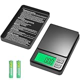 Diyife Mini Scales, [1000g/0.01g] Small Pocket Scales, High Precision Portable Weighing Scales with Cover, Fast Read with Back-Lit LCD Display, for Jewellery Gold Coffee Coin Herb Lab