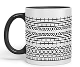 Vixar Fuck This Shit Mug Hidden Message Funny Adult Humor Sarcastic Gift Ceramic Coloured Mug Cup for Tea Coffee Hot Brew 330ml 11Oz Gift BW (Black)