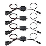 Chanjorlin 4 Pack RC JR Style On and Off Switch JR Futaba Style 3 Way Power Receiver Wires for 1/10 1/8 1/12 1/16 Crawler Buggy Off Road Truck Car Traxxas Rc4wd Tamiya Axial Drone Airplane Boat