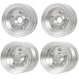 HobbyMarking RC Car Aluminum Wheel Rim Hubs for Tamiya Grasshopper/Hornet/Mighty Frog/Super Champ/Fighting Buggy Upgrade (Silver)