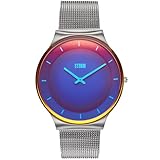 STORM PYLO Blue Watch, Photochromic Glass, Luminous Dial Details, Graduated Dial, Edge-to-Edge Glass, Slim Case, Japanese Movement, Stainless Steel, Mesh Strap, Quick Release Strap