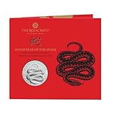 CrawleyCoins 2025 Chinese Lunar Year of Snake UK £5 Brilliant Uncirculated Coin in Mint Sealed Pack