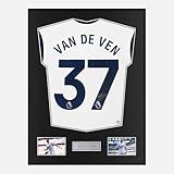 The Vault Framed Micky Van De Ven Signed Tottenham Hostpur Shirt 2024-25 Home [Classic]