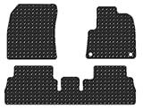 HITECH Tailored Chequered Rubber Van Mats to fit Vauxhall Combo E Crew Cab 2018 onwards
