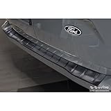 Avisa Black Stainless Steel Rear bumper protector compatible with Ford Transit Custom & Tourneo Custom (V710) 2023- / Volkswagen Transporter T7 2024- 'Ribs'
