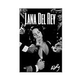 Singer Lana Del Rey Posters Signed Limited Edition Poster Canvas Poster Wall Art Decor Print Picture Painting for Living Room Bedroom Decoration Unframe: 40 x 60 cm