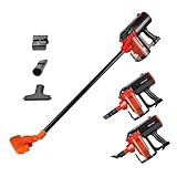 Belaco Corded Upright vacuum cleaner black and orange 600W 3 in 1 Stick handheld hoover bagless HEPA and Multi cyclonic function hoover portable and light weight