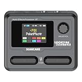 SONICAKE Pocket Master Guitar Bass Amp Modeling IR Cabinets Simulation Multi-Effects with Stereo OTG USB Audio Interface BT Audio 1.77" LCD Color Screen Black