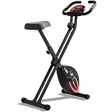 Ultrasport F-Bike Folding Exercise Bike 286 lbs Capacity, Extra Silent with Relax Foam Seat I Exercise Bikes for Home Use, Exercise Bike Foldable, Indoor Bike (Black)