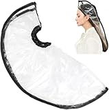 AYNEFY Hair Dye Cape with Shampoo Funnel, Leak-Proof Adjustable Hair Coloring Cape & Rinse Funnel for Hair Wash, Haircut, Hair Treatment at Home Salon (TPV & PE Material)