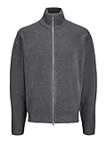 JACK & JONES Men's Jorollie Knit Full Zip Cardigan Sweater, Iron Gate, M