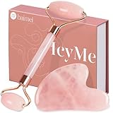 BAIMEI Gua Sha & Jade Roller,Guasha Tool face, Self Care Gift for Women and Men, Massager for Face, Eyes, Neck Care, Skin Care Gifts - Rose Quartz