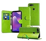 Vodafone Smart V8 Cases, Leather Wallet Case [Card Slots] [Stand Case] [Magnetic Closure] Phone Case PU Leather Case Vodafone Smart V8 / VFD 710 - Green