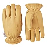 Hestra Job Cow Driver Insulated Work Glove, Thermal Insulated Leather, Multipurpose Winter Gloves for Daily Winter and Outdoor Use, yellow, 10