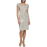 Eliza J Women's Cap Sleeve Cocktail Dress, Gold, 10