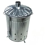 RILOOP Large 90L Garden Incinerator Burning Fire Bin Rubbish Paper Leaves Branch Burner