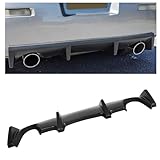 ECOTRIC Rear Bumper Diffuser Compatible with 2003-2008 Nissan 350Z Fairlady Spoiler Lip Chin Shark Fin Black