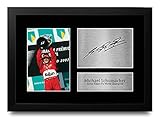 HWC Trading FR Michael Schumacher Gift Signed FRAMED A4 Printed Autograph F1 Formula One Gifts Photo Display