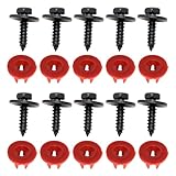 20 Pcs Stainless Steel Engine Undertray Screws Compatible with Ford Focus Easy Installation for Ford Focus C Max MK2 MK3 MK4 Mondeo (20 Clips, 20 Screws)