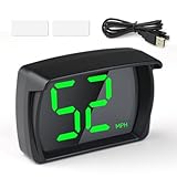 Digital GPS Speedometer Car MPH – Universal HUD Speed Display with LED Screen, Plug & Play USB Heads Up Display for Car, Truck, Motorcycle, Boat (Dark)