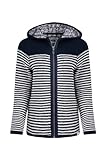 Weird Fish Bianca Full Zip Stripe Macaroni Hoodie Navy Size 12. (Jumper/Sweater/Fleece)