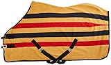Cwell Equine FLEECE HORSE RUG cooler stable travel show NEWMARKET STRIPE (6'9")