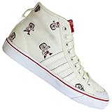adidas Originals Nizza Hi Trimmy Trainers CQ2367 Trimm Star Natural White White Size: 3.5 UK