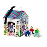 Melissa & Doug Doorbell House Wooden Toy, Wooden toys and box, Busy board, Baby dolls and house, Problem solving, Lock and key toy, Toys for 3 year old, Gift for boy or girl, Multicolor, One Size
