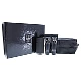 Dunhill Icon Elite For Men 4 Pc Gift Set 3.4Oz Edp Spray, 3Oz Shower Gel, 3Oz After Shave Balm, Pouch, Sandal Wood, Black Suede, 1427.0 gram
