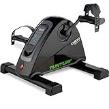 Tunturi Cardio Fit M50 Mini Exercise Bike with Electric Motor, Pedal, Arm and Leg Trainer, Mini Bike, Seniors Movement Trainer with LCD Display, Black