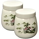 2Pcs Egg Coddler, 220ml Vintage Ceramic Coddled Egg Cups with Lids for Quick and Easy Breakfast or Elegant Display.